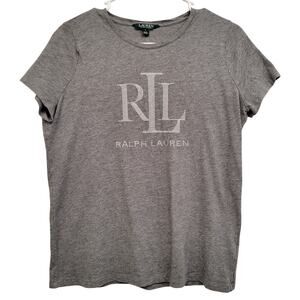 Lauren Ralph Lauren LRL Logo T-Shirt Large Gray